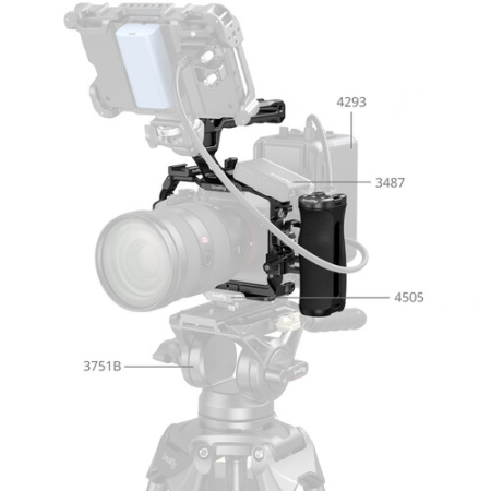 SmallRig 6704 - klatka, uchwyt górny i boczny, zacisk kabla do Sony a7R VI - przykład użycia